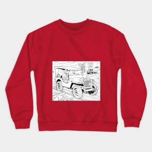 Light Military Vehicle Crewneck Sweatshirt